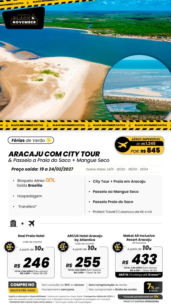 ARACAJU com city tour & passeios 🌊